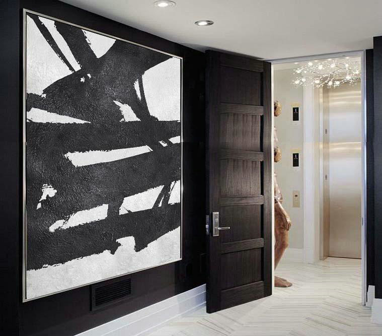 Original Abstract Painting Extra Large Canvas Art,Oversized Minimal Painting On Canvas - Art Work